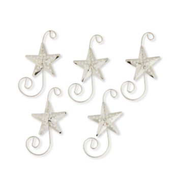 HOLIDAY Time 'Silver Star Hooks' Weihnachtsbaumhänger 12 Teile Import USA